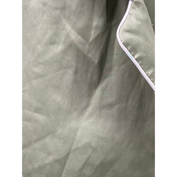 AW. BRIDAL Women's Green Satin Button-Up Short Lace Sleeve Pajama Top SZ M - Picture 4 of 11